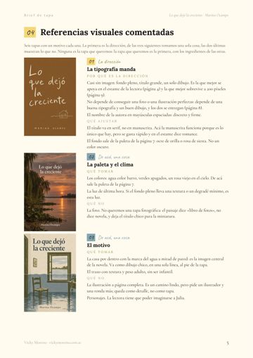 Página 5 del brief: referencias visuales comentadas