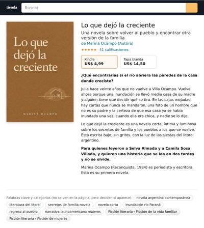 Página de Amazon del libro de ejemplo