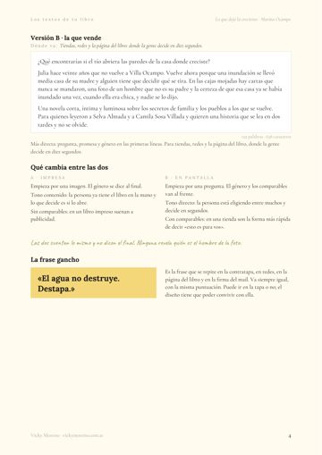 Página 4 del documento: la contratapa que vende